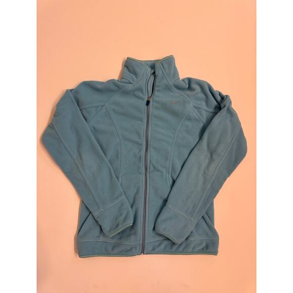 Vintage Nike Fit Therma Blue Full Zip Fleece Jacket Women's M - Picture 1 of 6
